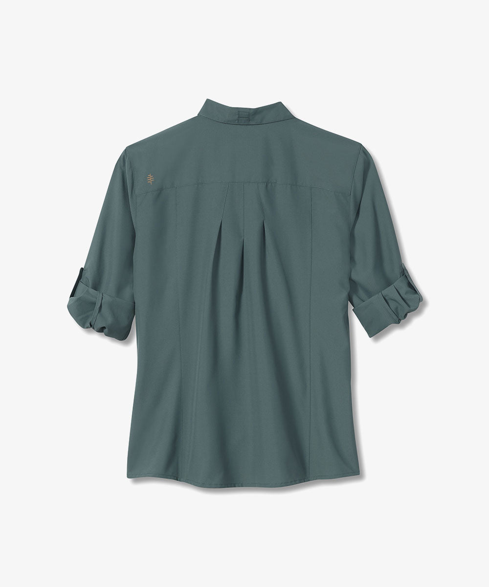 Buy Latest Women's Buttoned Shirt with Spread Collar