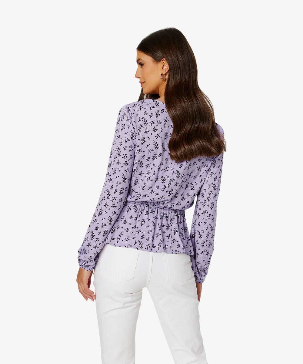 Women Floral Print Regular Fit Wrap Top