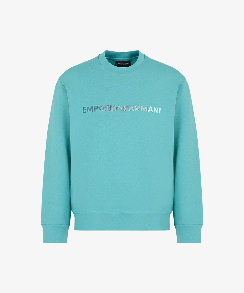 Emporio Armani Men's Grey Box Multi Logo Sweatshirt