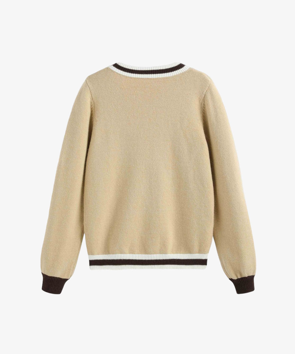 YOSHAN Women's Jacquard Sweater Cardigans Coat For Young Girl