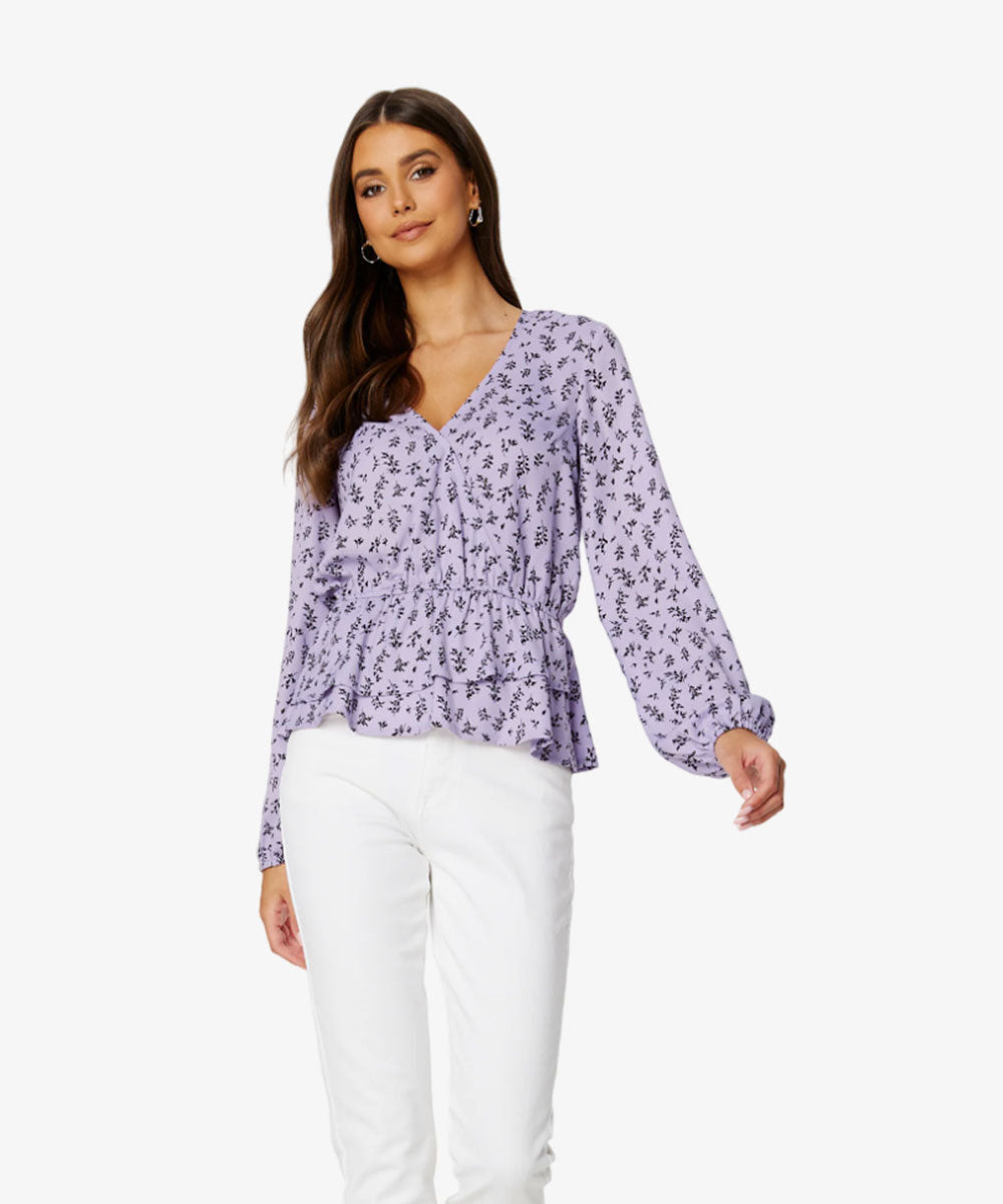 Women Floral Print Regular Fit Wrap Top