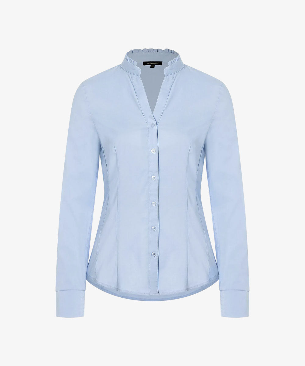 Burberry Brit Light Blue Novacheck Detail Cotton Shirt