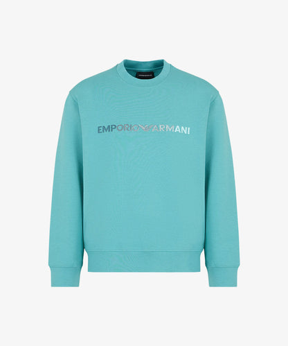Emporio Armani Men's Grey Box Multi Logo Sweatshirt