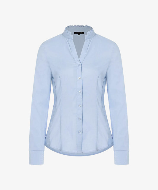 Burberry Brit Light Blue Novacheck Detail Cotton Shirt