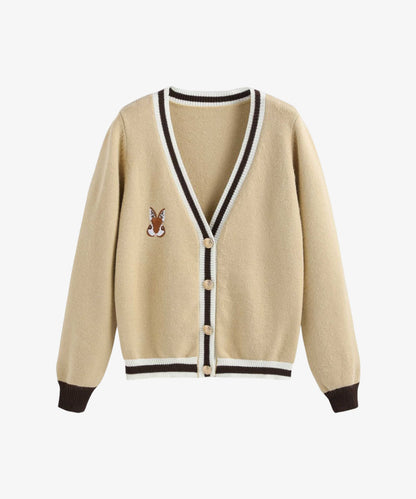 YOSHAN Women's Jacquard Sweater Cardigans Coat For Young Girl