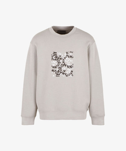Emporio Armani Men's Grey Box Multi Logo Sweatshirt